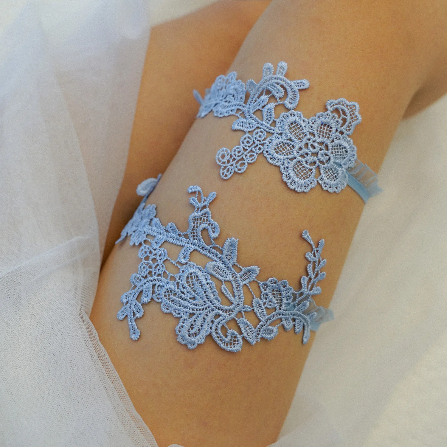 Set Garter Pernikahan Biru Lan - Garter Belt Set ulasan dan harga