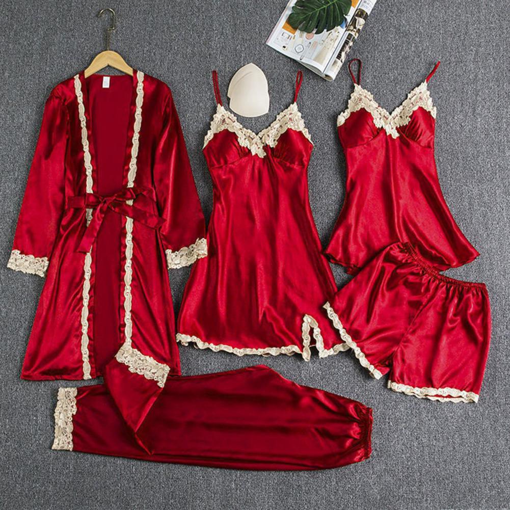 Set piyama seperti sutra untuk - Robe Silk Women ulasan dan harga