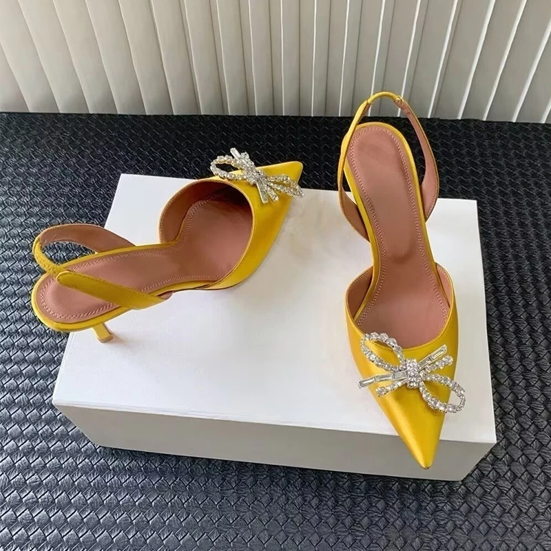 Sandal Hak Tipis Simpul Pita K - Slip Dress Satin ulasan dan harga