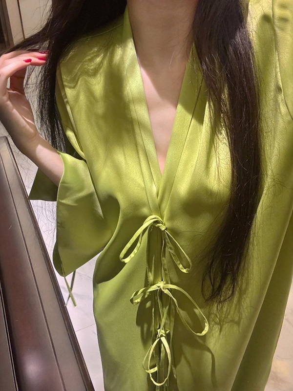 Kardigan Robe Sutra Es Lengan  - Robe Silk Women ulasan dan harga